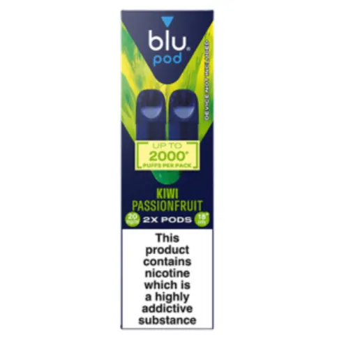Blu Bar Pods Kiwi Passion Fruit 2x2ml