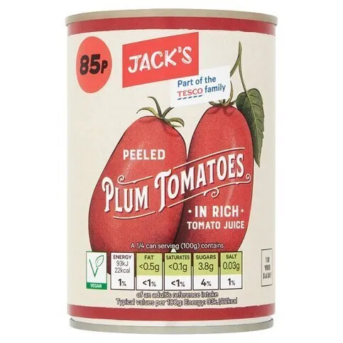 Jack's Plum Tomatoes 400g