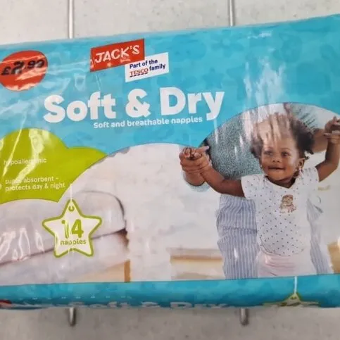 Jack's Soft & Dry Size 5 14 Nappies