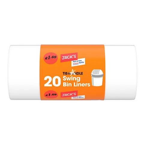 Jack's Tie-Handle Swing Bin Liners 20 Pack