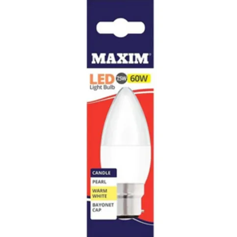 Maxim LED 7.5w=60w Candle Bulb