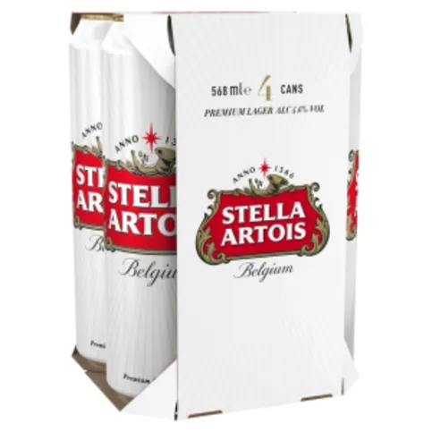 Stella Artois Lager 4 x 568ml