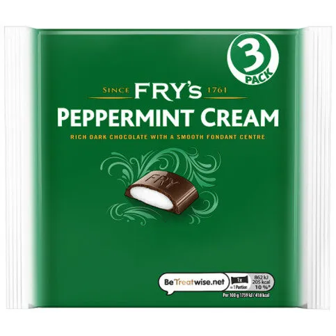 Fry's Peppermint Cream Chocolate Bar 3-Pack 147g