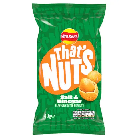 That’s Nuts Walkers Salt & Vinegar Coated Peanuts Grab Bag 40g