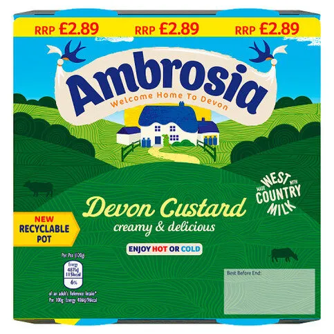 Ambrosia Devon Custard 4 x 120g (480g)