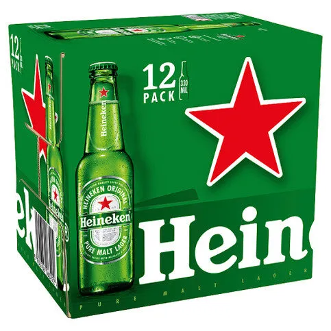 Heineken Lager Beer 12 x 330ml Bottles