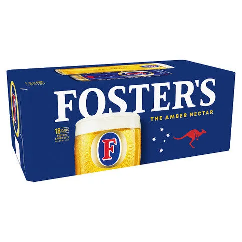 Foster's The Amber Nectar Lager Beer Cans 18 x 440ml