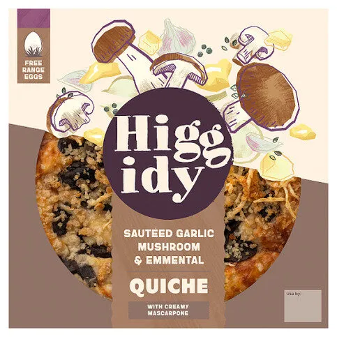 Higgidy Limited Edition Sautéed Garlic Mushroom & Emmental Quiche with Creamy Mascarpone 400g