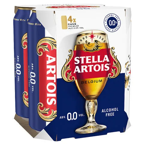 Stella Artois 0% Zero Alcohol 4 x 440ml