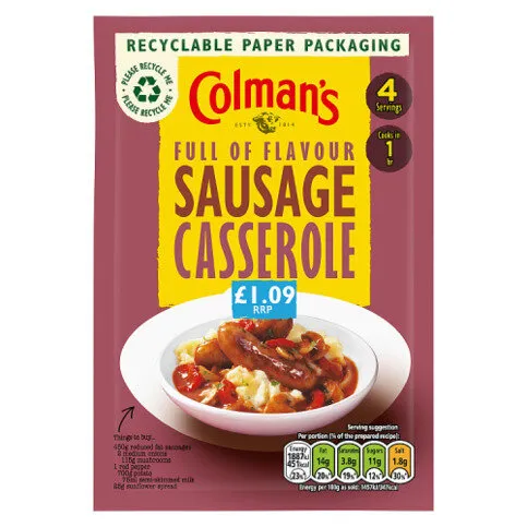 Colman's  Recipe Mix Sausage Casserole 39g