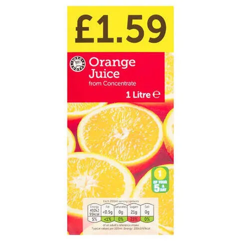Euro Shopper Orange Juice Drink 1L
