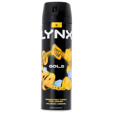 Lynx Aerosol Body Spray Gold 200ml