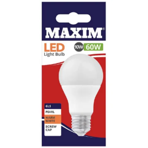 Maxim LED Screw Light Bulb Pearl White 60w