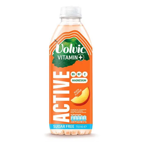 Volvic Vitamin + Peach Active - Vitamin Flavoured Water Sugar Free 750ml