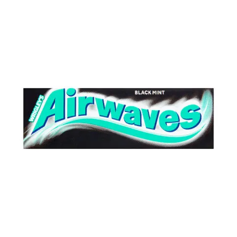 Airwaves Black Mint flavour Sugar Free Chewing Gum 10 Pieces