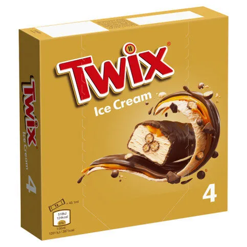 Twix Chocolate & Caramel Ice Cream 4 Pack