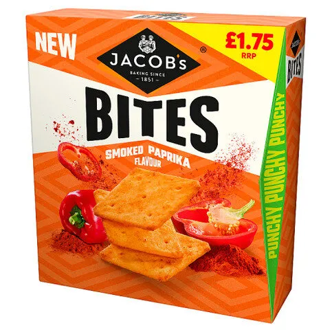 Jacob's Bites Smoked Paprika Crackers 125g