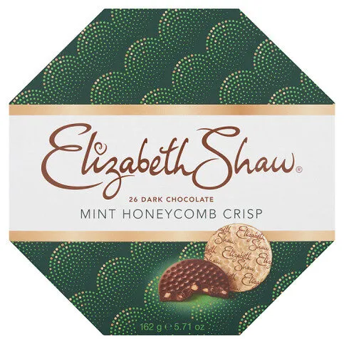 Elizabeth Shaw 26 Dark Chocolate Mint Honeycomb Crisp 162g