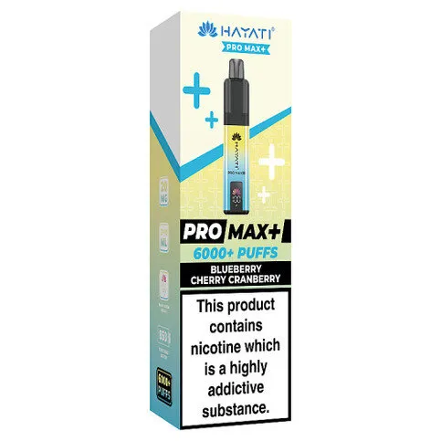 Hatati Pro Max+ 6000+ Puffs Blueberry Cherry Cranberry 20mg