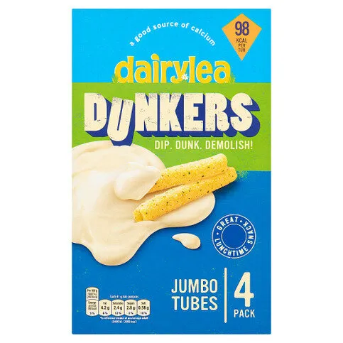 Dairylea Dunkers Jumbo Tubes Cheese Snacks 4 Pack 164g