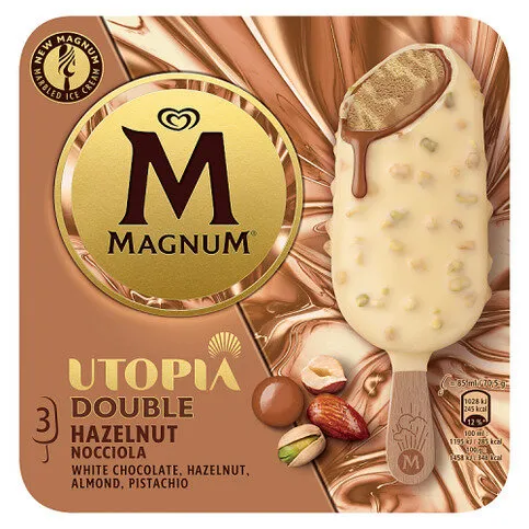 Magnum Utopia Ice Cream Sticks Double Hazelnut 3x 85ml